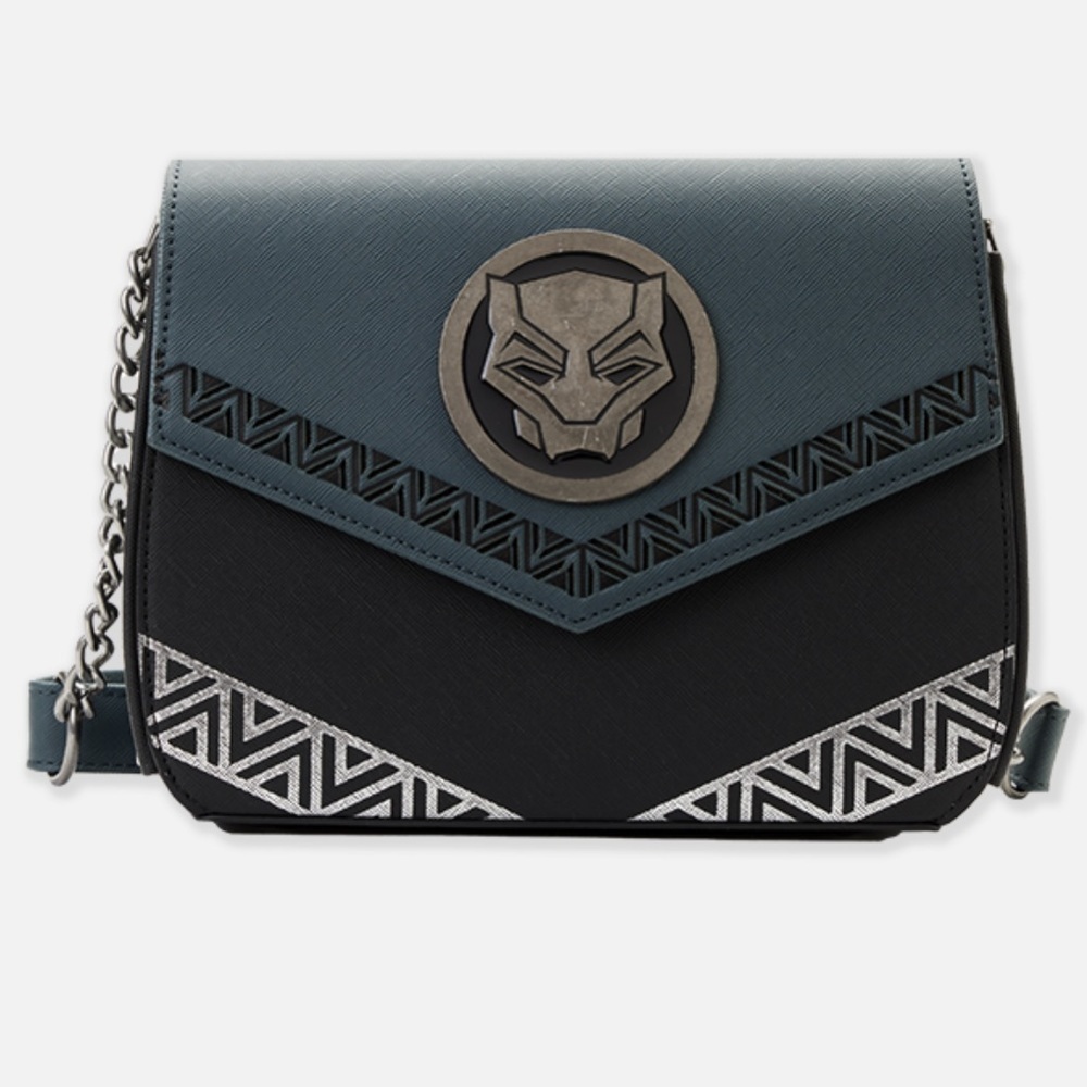 New Loungefly Black Panther Wakanda Forever Crossbody Bag Marvel Vegan Disney